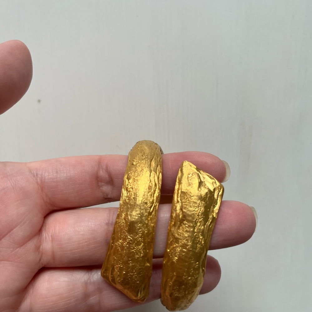 YSL Vintage Hammered Cuff Wrap Bracelet